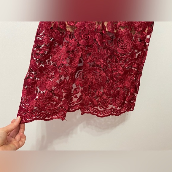 XScape Formal Red Lace Dress - Picture 5 of 7